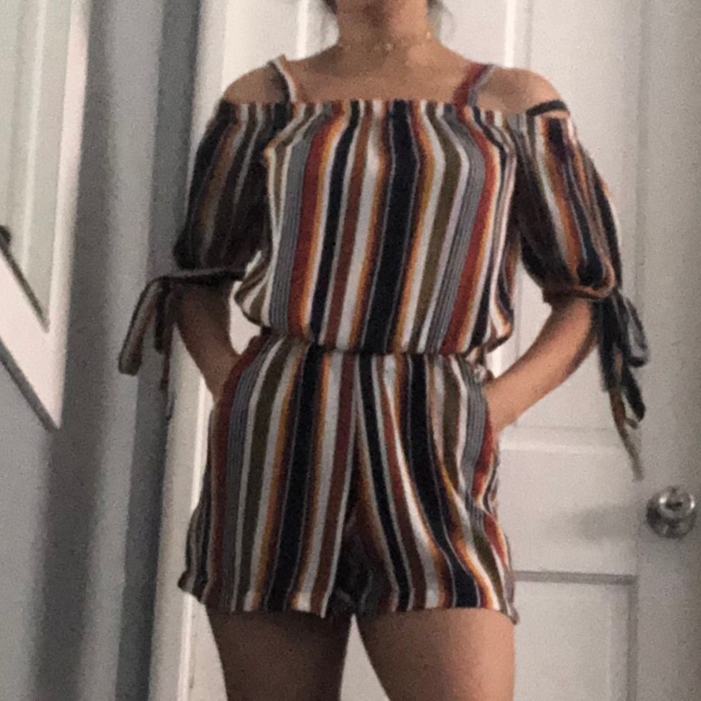 striped romper